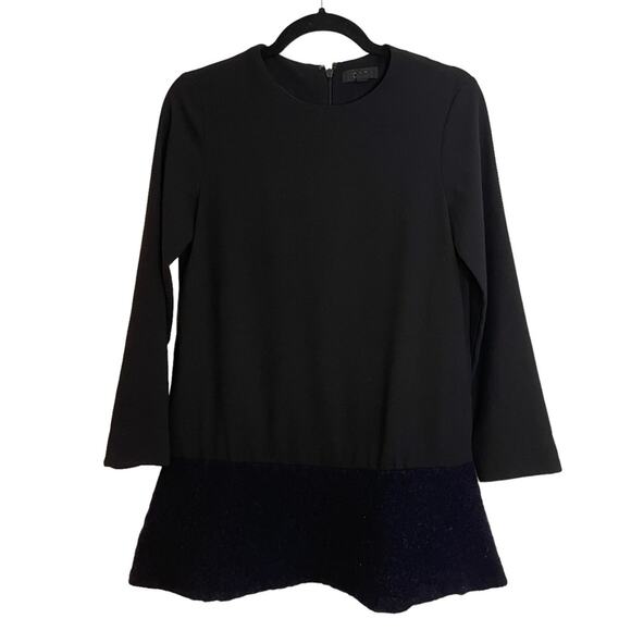 COS Navy and Black Wool Blend Long Sleeve Dress - Picture 1 of 7